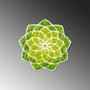 Wallity Daisy Accesorio decorativo de pared Verde y Blanco